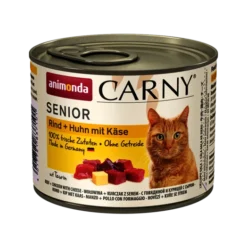 ANIMONDA Cat Carny Senior Bœuf + Poulet Au Fromage 200g X12