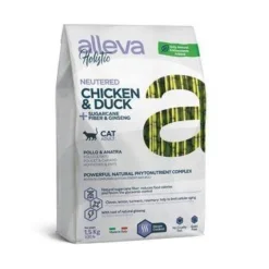 Alleva Holistic (stérilisé) Poulet Et Canard + Aloe Vera Et Ginseng 10kg