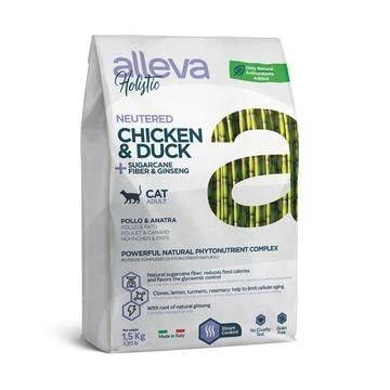 Alleva Holistic (stérilisé) Poulet Et Canard + Aloe Vera Et Ginseng 10kg