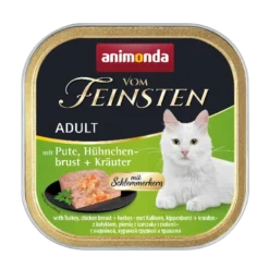 Animonda Cat Vom Feinsten Adulte Dinde Avec Poitrine De Poulet Et Fines Herbes 100g X12