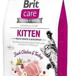 Brit Care Cat Grain-Free Kitten Healthy Growth & Development Avec Du Poulet Et De La Dinde 2kg