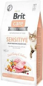 Brit Care Cat Grain-Free Sensitive Healthy Digestion & Delicate Taste Avec De La Dinde Et Du Saumon 2kg