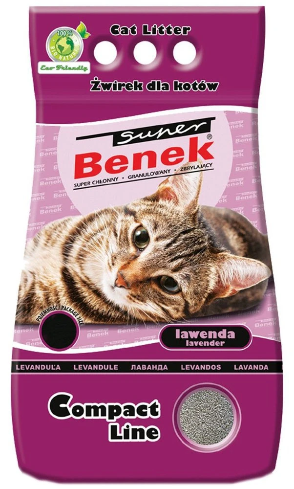 SUPER BENEK Litière Compacte Lavande 10l